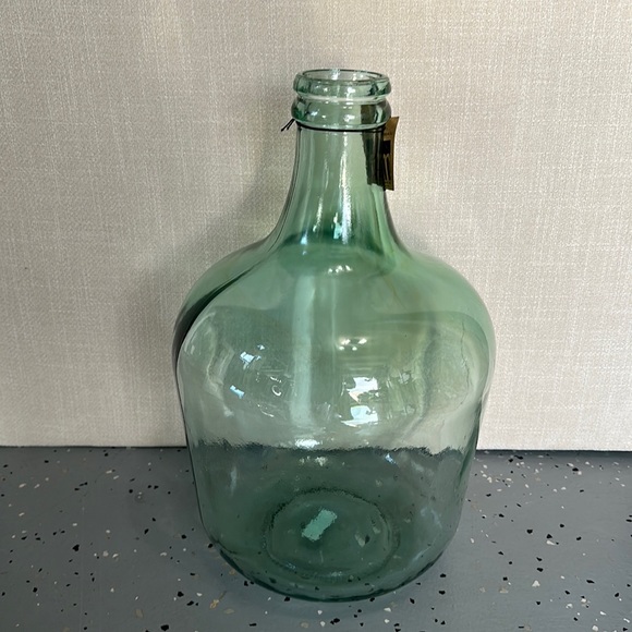Large green clear vase 100% recycled glass - Picture 1 of 2